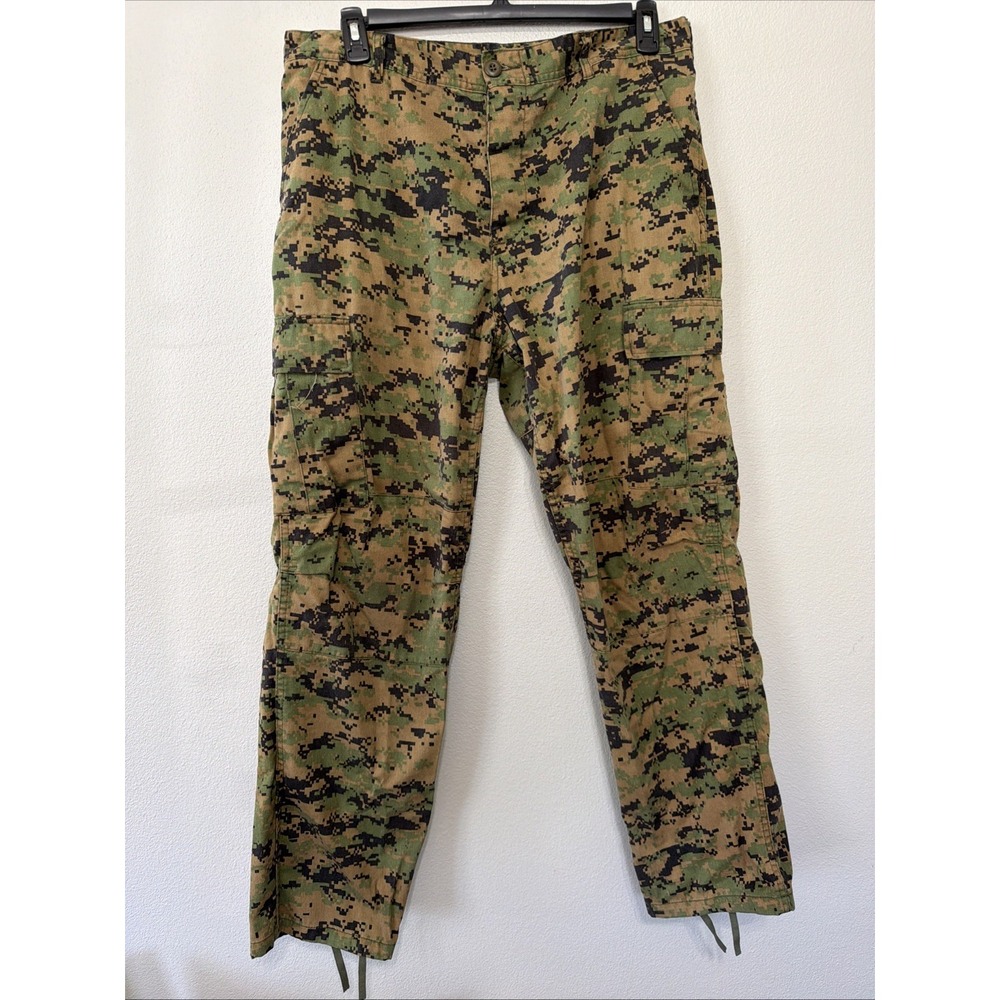 Camo Tactical Cargo Military Pants Mens Combat Fatigue Large W 35 L 29-32.5